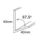 ALUM CEILINK ANGLE BOTTOM GABLE 4M (40 X 40) - PEARL WHITE image