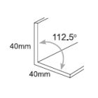 ALUM CEILINK ANGLE TOP GABLE 4M (40 X 40) - PEARL WHITE image
