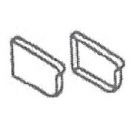 GUTTER STOP ENDS (SQUARE) - COLOUR (PAIR L&R) image
