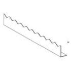 FIRE FLASHING - GUTTER END SML (50-115mm profile) - WHITE 765/1000mm image