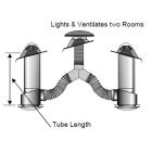 Skytube 250mm Dual, Mechanically Vented for Two Rooms image